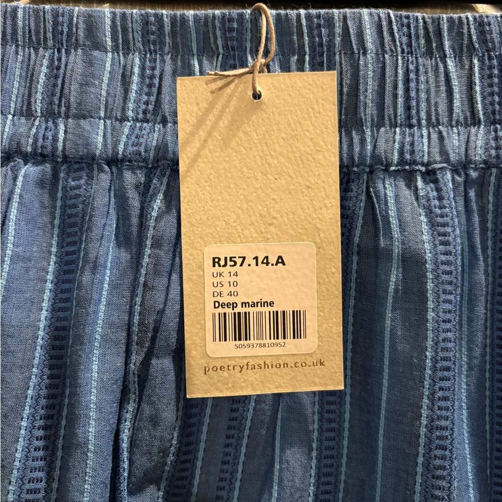 POETRY LONG STRIPED SKIRT FINE COTTON SZ 10 - Picture 6 of 6